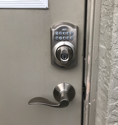 Keypad lock installation