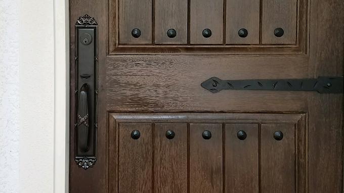 Custom wood door hardware